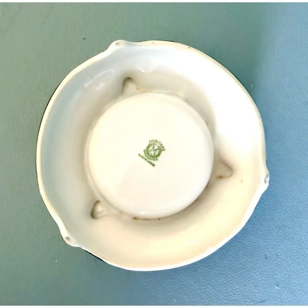 Antique 1920s Art Deco Noritake Hand Painted Porcelain Ashtray Collectible